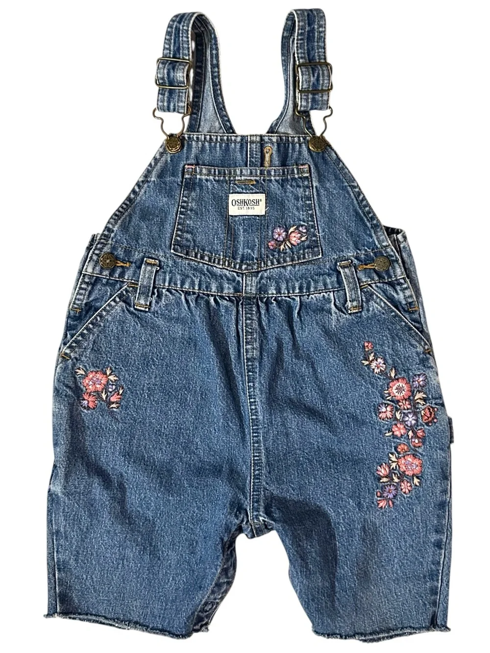 OSHKOSH B’GOSH Vintage Floral Embroidered Floral Overalls